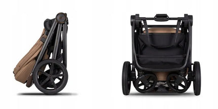 Venicci Claro lengvas 3-in-1 vežimėlis su Cybex automobiline kėdute ir priedais, Caramel