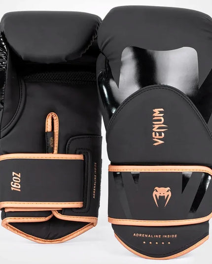 Venum bokso pirštinės Challenger 4.0 Black/Bronze 12OZ