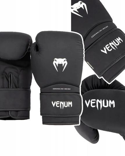 Venum Contender 1.5 bokso pirštinės, juodos, 12 oz