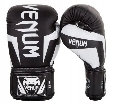 Venum Elite bokso pirštinės, juodos/baltos, 14 oz