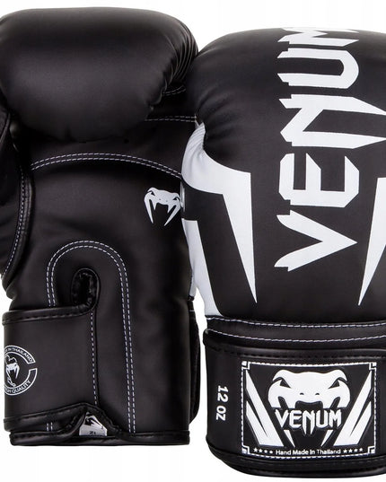 Venum Elite bokso pirštinės, juodos/baltos, 14 oz