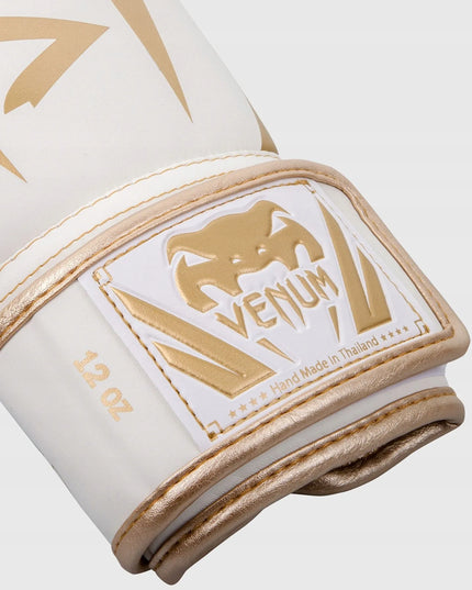 Venum Elite bokso pirštinės White/Gold 12OZ