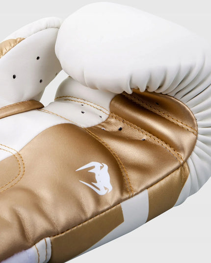 Venum Elite bokso pirštinės White/Gold 12OZ