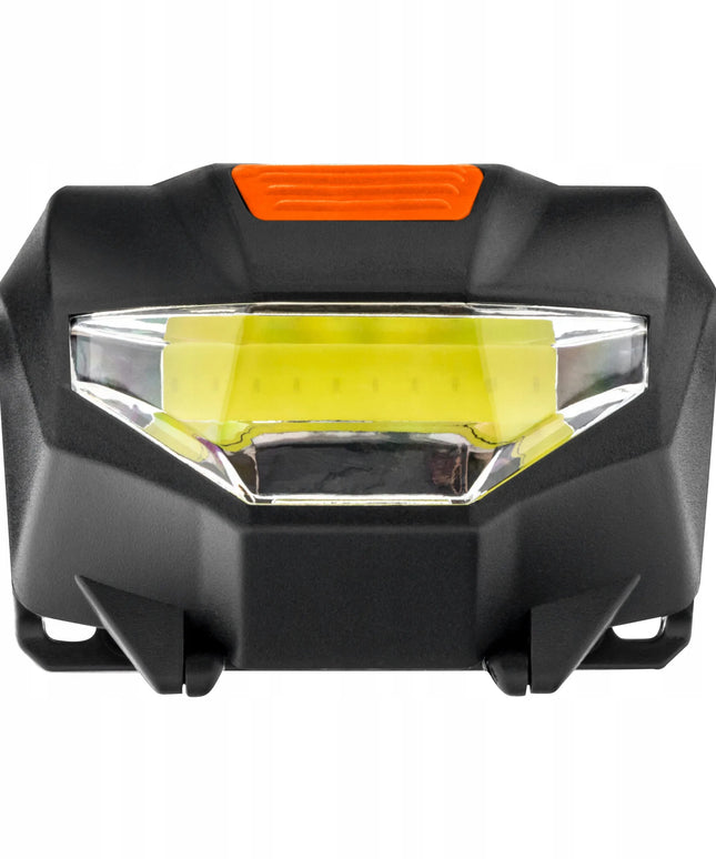 Vergionic LED COB galvos žibintuvėlis, atsparus vandeniui, 3W, su baterijomis