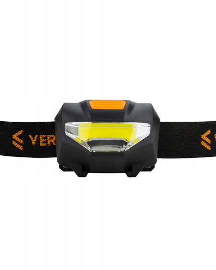Vergionic LED COB galvos žibintuvėlis, atsparus vandeniui, 3W, su baterijomis