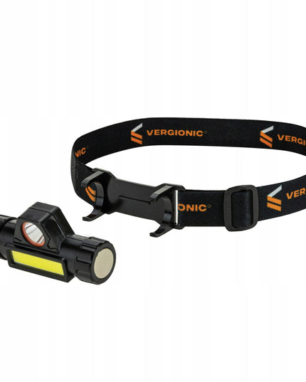 Vergionic LED galvos žibintuvėlis su magnetu COB USB įkraunamas