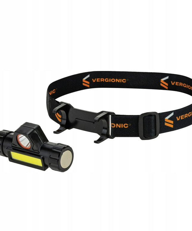Vergionic LED galvos žibintuvėlis su magnetu COB USB įkraunamas