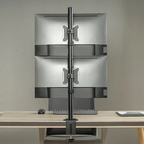 Vertikalus laikiklis 2 monitoriams Spacetronik SPA122 ergonomiškas