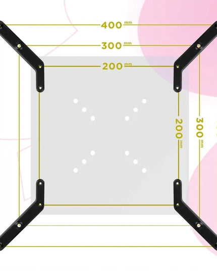VESA 400x400 adapteris 32-55 colių LCD LED monitorių ir televizorių laikikliams