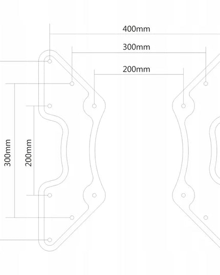 VESA adapteris televizoriaus ir monitoriaus laikikliui 32-55" 300x300 400x400 400x200