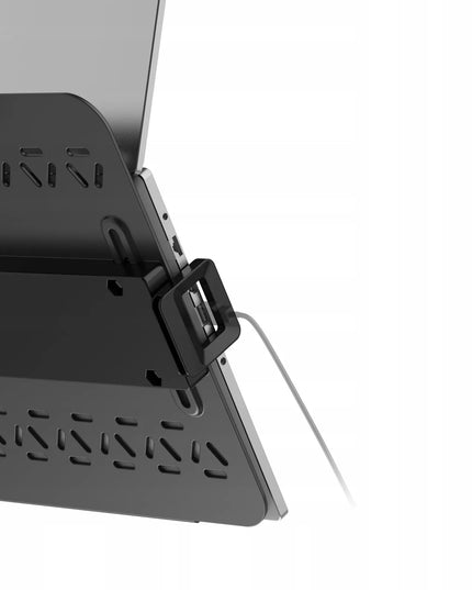 VESA nešiojamojo kompiuterio laikiklis 12–18″, plieninis, iki 9 kg, skirtas monitoriaus svirčiai