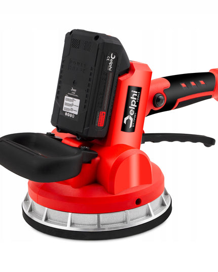 Vibruojantis plytelių lyginimo siurbtukas Delphi Tools 1000W 21V su 2 baterijomis, 6 vibracijos lygiais ir 150 kg keliamąja galia