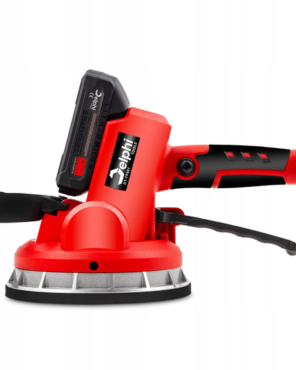 Vibruojantis plytelių lyginimo siurbtukas Delphi Tools 1000W 21V su 2 baterijomis, 6 vibracijos lygiais ir 150 kg keliamąja galia
