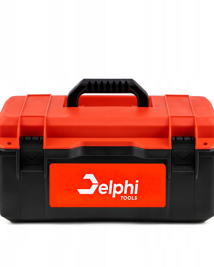 Vibruojantis plytelių kėlimo ir lyginimo siurbtukas Delphi Tools 21V su 2 baterijomis, 5 greičiais ir lagaminu