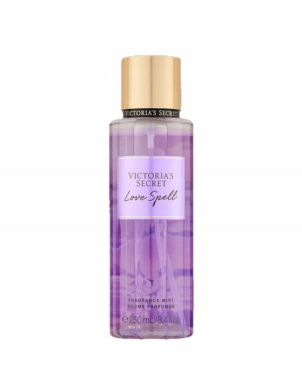 Victoria's Secret Love Spell – rinkinys: kūno dulksna, losjonas ir krepšelis – dovana