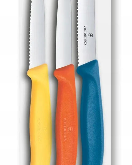 Victorinox Swiss Classic 3 spalvotų peilių rinkinys daržovėms ir vaisiams
