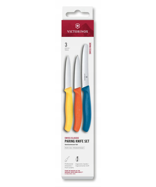 Victorinox Swiss Classic 3 spalvotų peilių rinkinys daržovėms ir vaisiams