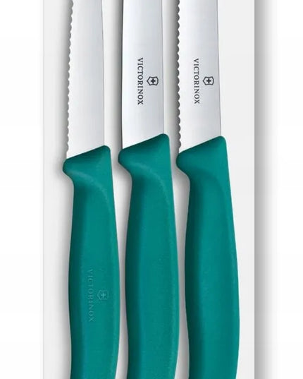 Victorinox Swiss Classic virtuvinių peilių rinkinys, 3 vnt., 11 cm, Kale Green