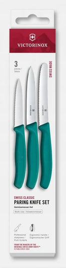 Victorinox Swiss Classic virtuvinių peilių rinkinys, 3 vnt., 11 cm, Kale Green