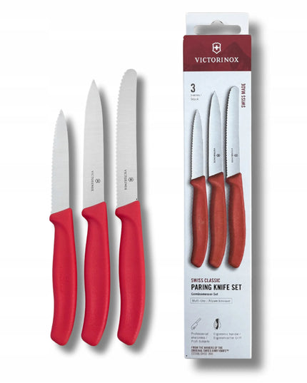 Victorinox trijų peilių rinkinys 6.7111.34C1, raudonas