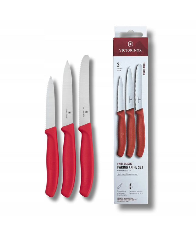 Victorinox trijų peilių rinkinys 6.7111.34C1, raudonas