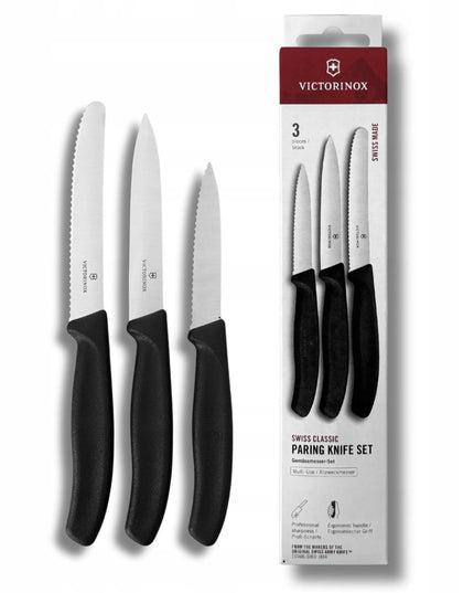 Victorinox trijų peilių rinkinys 6.7113.34 juodas
