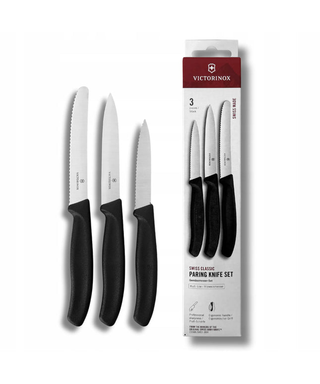 Victorinox trijų peilių rinkinys 6.7113.34 juodas