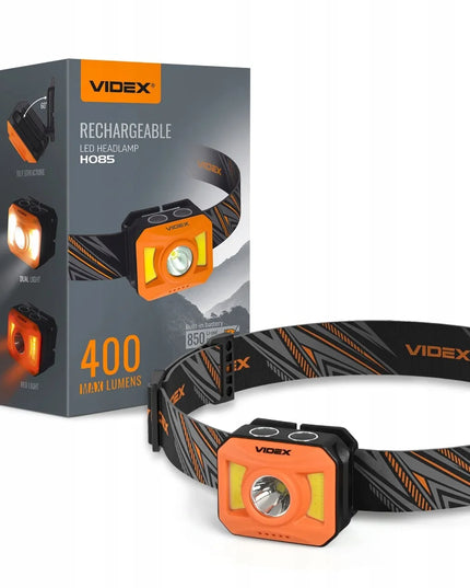 Videx LED galvos žibintuvėlis, 5W, IP65, 400lm, 8h, 110 m spindulys