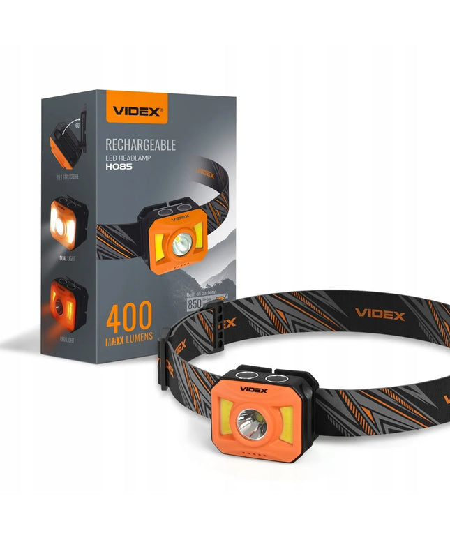Videx LED galvos žibintuvėlis, 5W, IP65, 400lm, 8h, 110 m spindulys