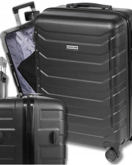 Vidutinio dydžio XL kelioninis lagaminas su ratukais, 63 l, juodas