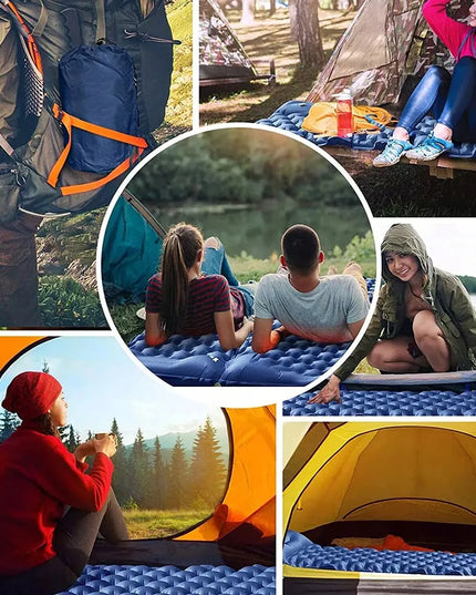Vieno asmens pripučiamas kilimėlis su pompa, sulankstomas turistinis čiužinys