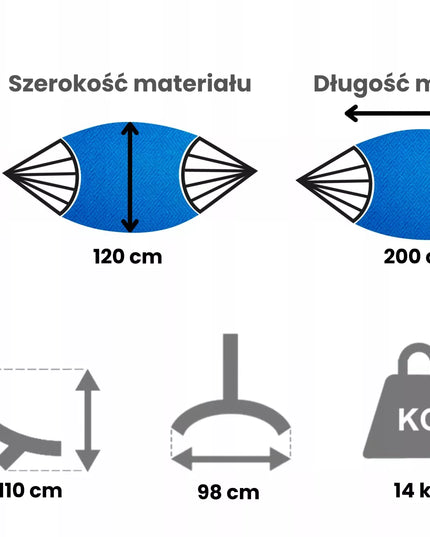 Vienvietis sodo hamakas su stovu Potenza