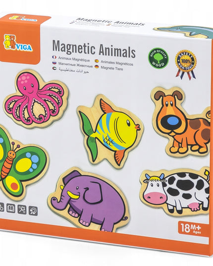 VIGA mediniai gyvūnų magnetukai, 20 elementų rinkinys