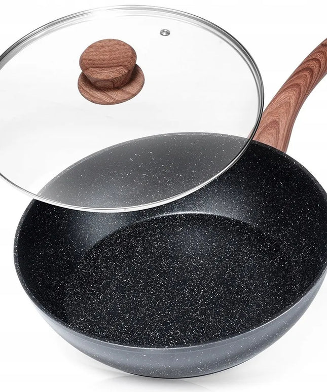 VILDE gili granitinė keptuvė su dangčiu, 28 cm, 3,5 l