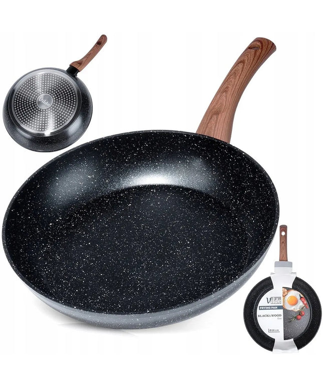 VILDE granitinė keptuvė kepimui ir troškinimui 28 cm dujinėms ir indukcinėms viryklėms
