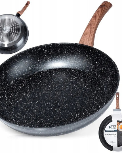 VILDE granitinė keptuvė kepimui ir troškinimui, 32 cm, dujinėms ir indukcinėms viryklėms