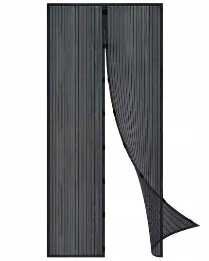 Vilde magnetinė durų tinklelis-moskitiera, juoda, 208x100 cm