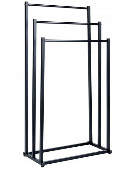 Vilde pastatomas metalinis rankšluosčių laikiklis, juodas