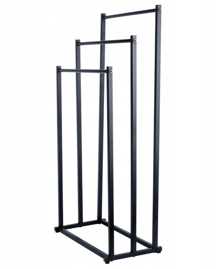Vilde pastatomas metalinis rankšluosčių laikiklis, juodas