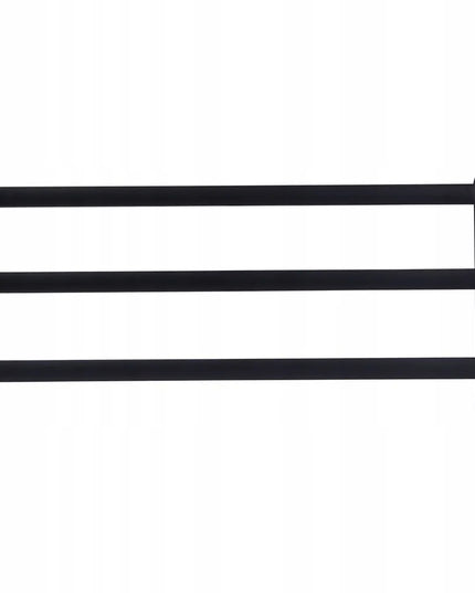 Vilde sieninė metalinė rankšluosčių kabykla su kabliukais, juoda, 50 cm