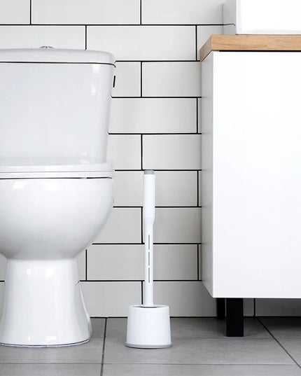 Vilde SILIKONINIS WC tualeto šepetys su skysto valiklio dozatoriumi, baltas