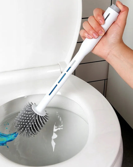 Vilde SILIKONINIS WC tualeto šepetys su skysto valiklio dozatoriumi, baltas