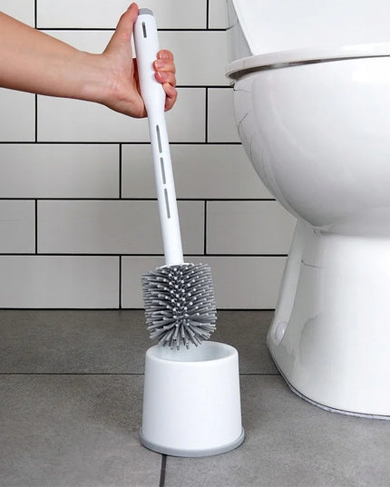 Vilde SILIKONINIS WC tualeto šepetys su skysto valiklio dozatoriumi, baltas