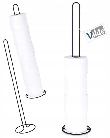 Vilde tualetinio popieriaus stovas, metalinis, juodas, 60 cm