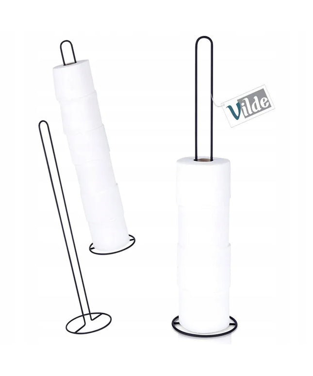 Vilde tualetinio popieriaus stovas, metalinis, juodas, 60 cm