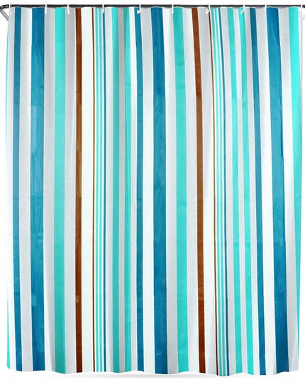 Vilde vonios užuolaida su kabliukais, spalvotos juostelės, 180x180 cm