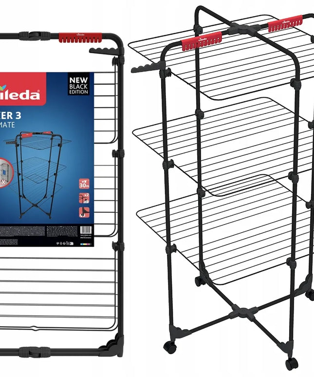 Vileda Mixer 3 Ultimate drabužių džiovykla, 30 m, matinė juoda