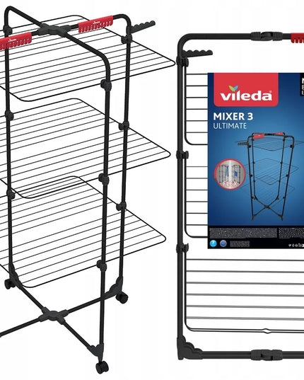 Vileda Mixer 3 Ultimate drabužių džiovykla, 30 m, matinė juoda