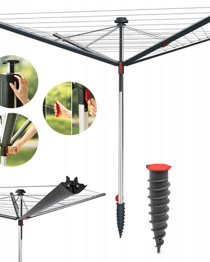 Vileda Sun-Rise Premium 50 lauko besisukanti drabužių džiovyklė