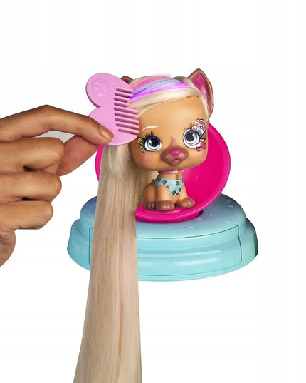 VIP PETS kirpyklos rinkinys + 15 aksesuarų, lėlė šunytė EXCLUSIVE